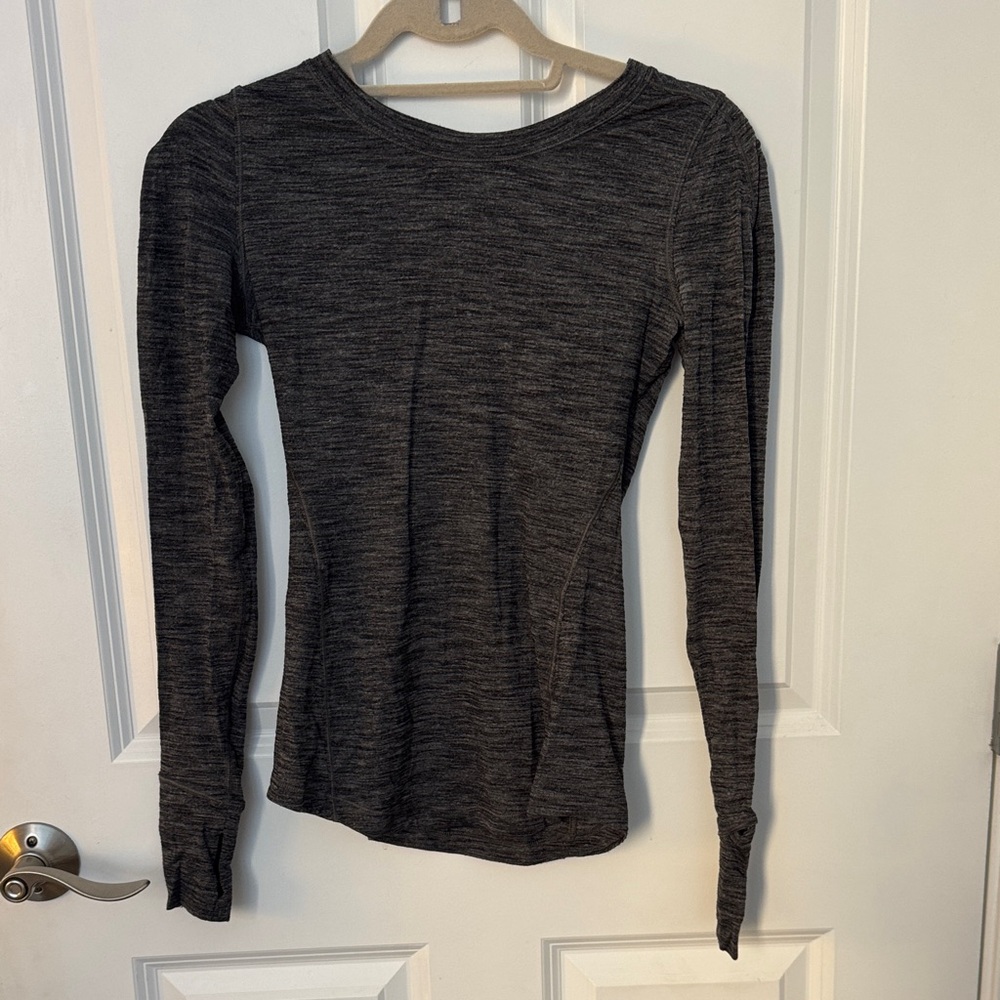 Lululemon Athletica Dark Gray Long Sleeve Top